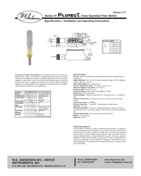 Thumbnail of document Manual - V7 Flotect Vane Operated Flow Switch